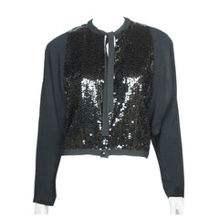 Vintage 1970s Guy Laroche - Paris Sequinned Jacket - Boutique Collection - Size 40 - Poppy's Vintage Clothing