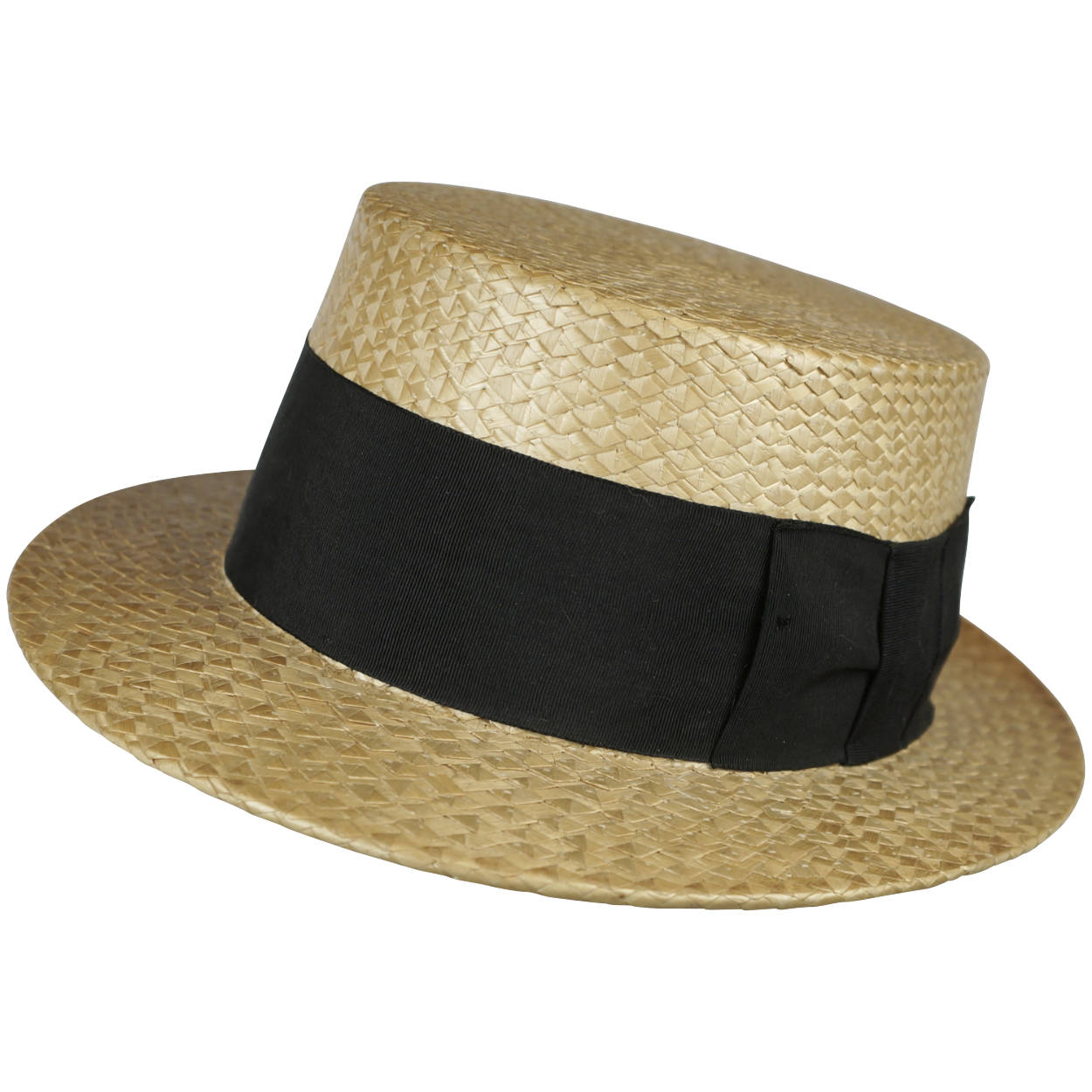 Vintage 1920s 30s Straw Boater Hat Mens Size Small - Poppy's Vintage Clothing