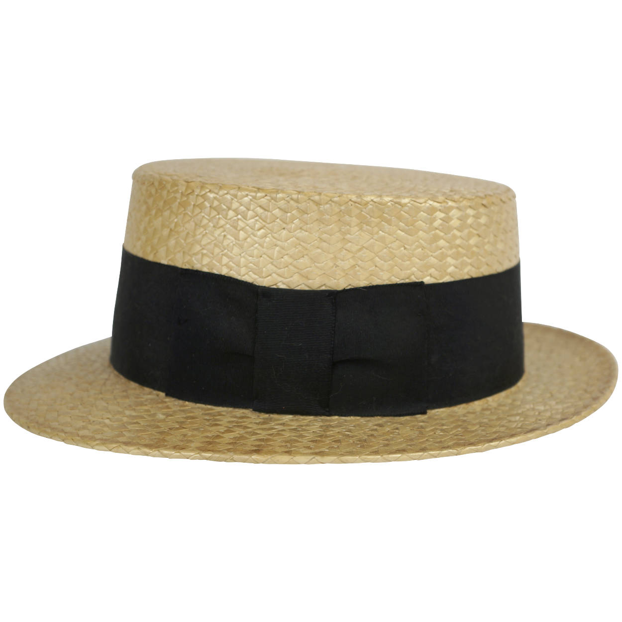 Vintage 1920s 30s Straw Boater Hat Mens Size Small - Poppy's Vintage Clothing