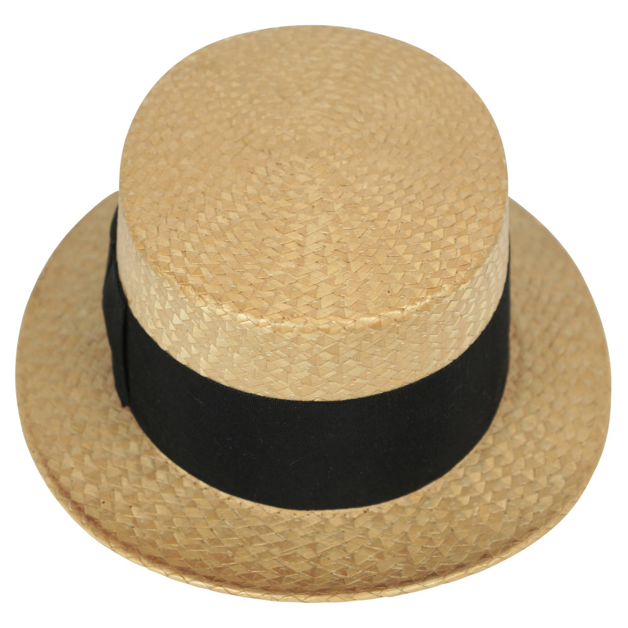Vintage 1920s 30s Straw Boater Hat Mens Size Small - Poppy's Vintage Clothing
