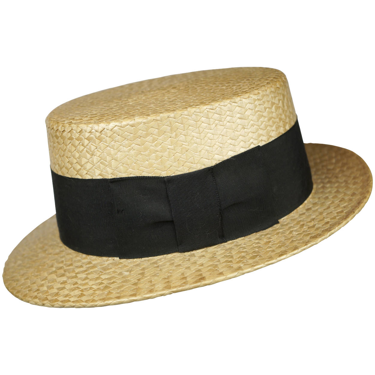 Vintage 1920s 30s Straw Boater Hat Mens Size Small - Poppy's Vintage Clothing