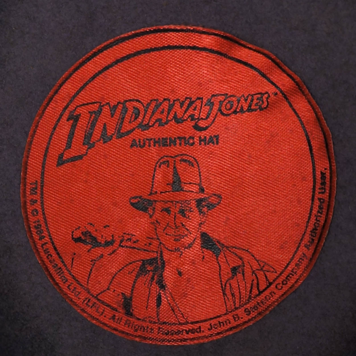 Vintage Indiana Jones Official Lucasfilm Fedora Hat by Stetson Grey Extra Large - Poppy's Vintage Clothing