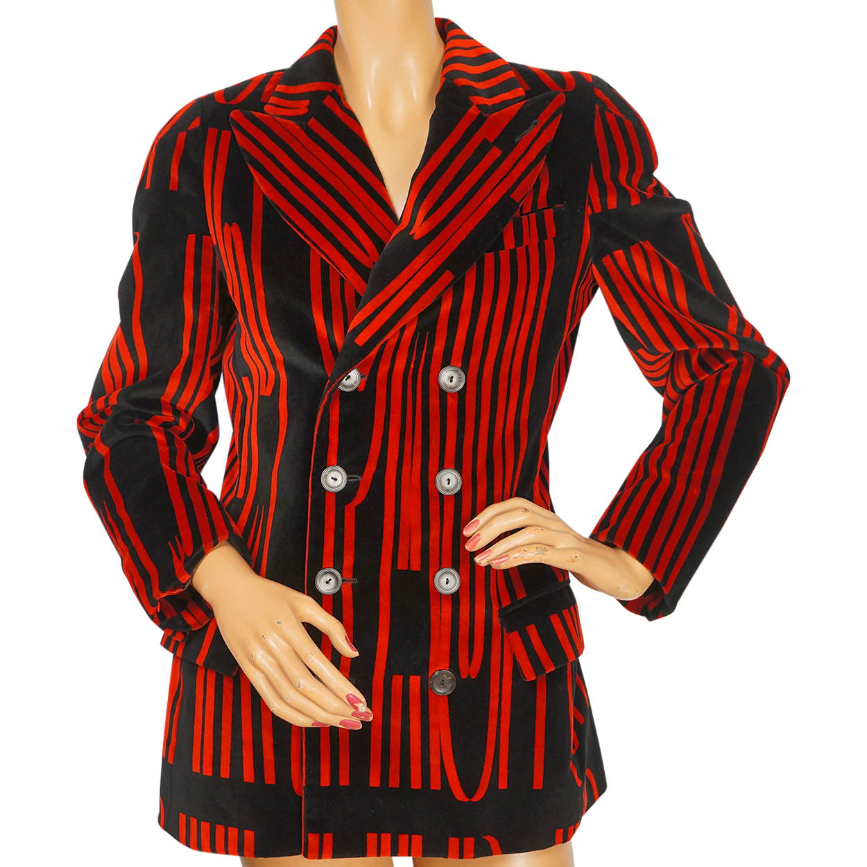 Vintage Jean Paul Gaultier Velvet Jacket Size 6 1994 - Poppy's Vintage Clothing