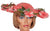 1940s Vintage Wide Brim Hat by Laddie Northridge - Pink Straw - Poppy's Vintage Clothing