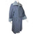 Vintage 1950s Ladies Coat Blue Wool Overcoat Size M