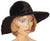 Vintage 1960s Floppy Hippie Era Hat Plush Black Felt Ladies Size M - Poppy's Vintage Clothing