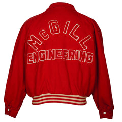 Vintage McGill University Engineering School Jacket 1950s 60s Letterman Style M - Poppy's Vintage Clothing