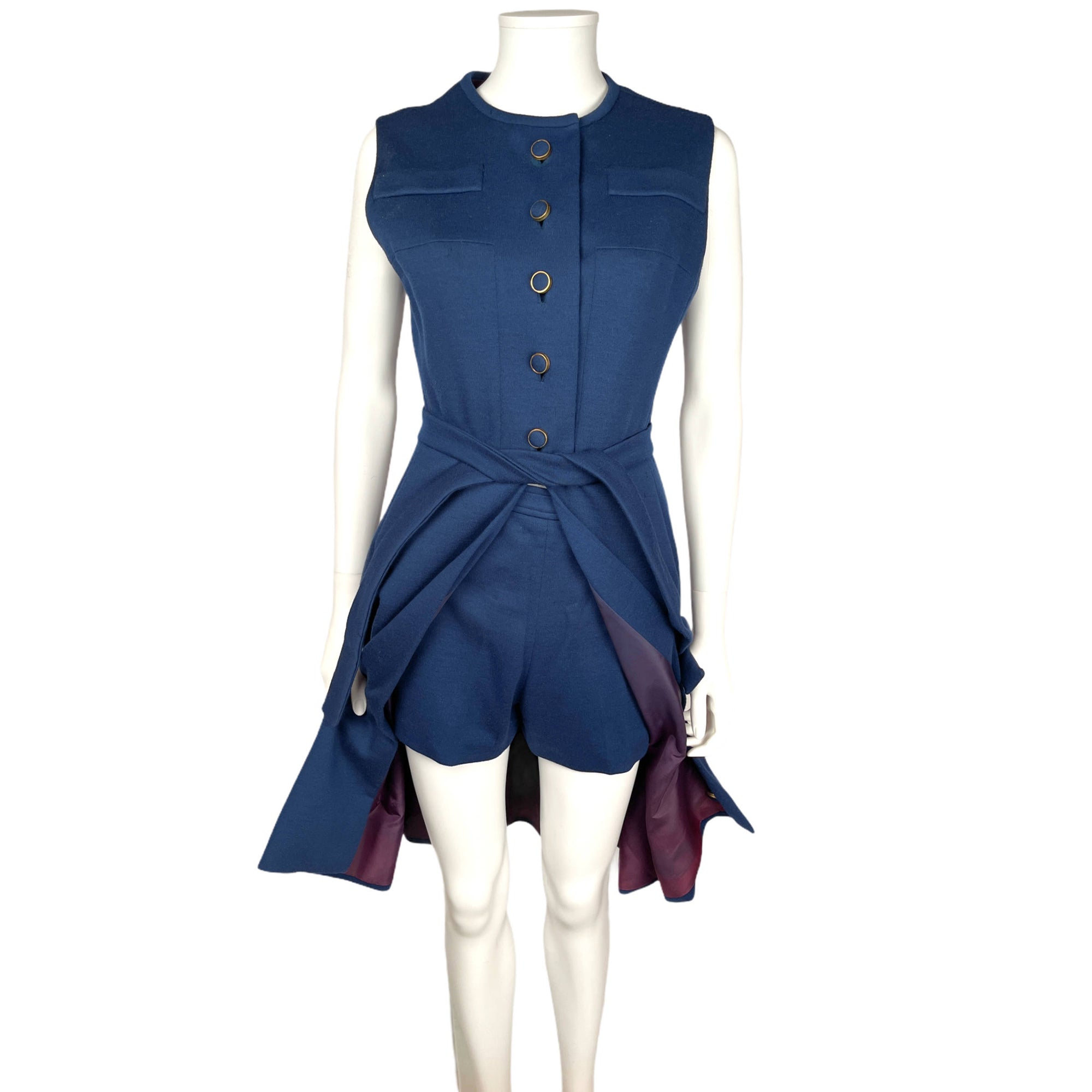 Vintage 1960s 70s Dress And Hot Pants Miss Style Size M