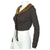 Moschino Cheap and Chic Sweater Cropped Cardigan w Leopard Print Collar M Italy - Poppy's Vintage Clothing