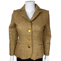 Moschino Cheap and Chic Brown & Gold Jacket Size M 8