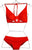 Vintage 1970s Pierre Cardin Logo Bikini Red Two Piece Bathing Suit Size 8 - Poppy's Vintage Clothing