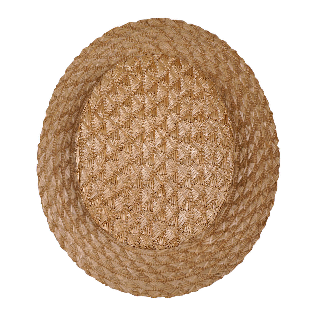 Vintage 1920s English Mens Straw Boater Premier Hat Shops Ottawa Size M - Poppy's Vintage Clothing