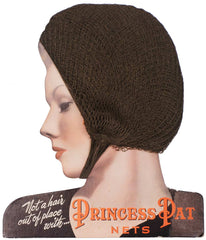 Vintage 1930s Princess Pat Hair Nets on Point of Sale Display - Poppy's Vintage Clothing