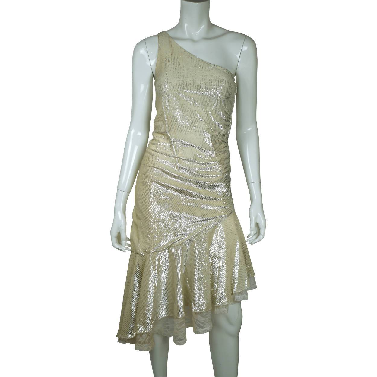 Vintage 1970s Disco Party Dress Silver Metallic Lamé One Shoulder Size – Poppy's Vintage Clothing Vintage 1970s Disco Party Dress Silver Metallic Lamé One Shoulder Size – Poppy's Vintage Clothing