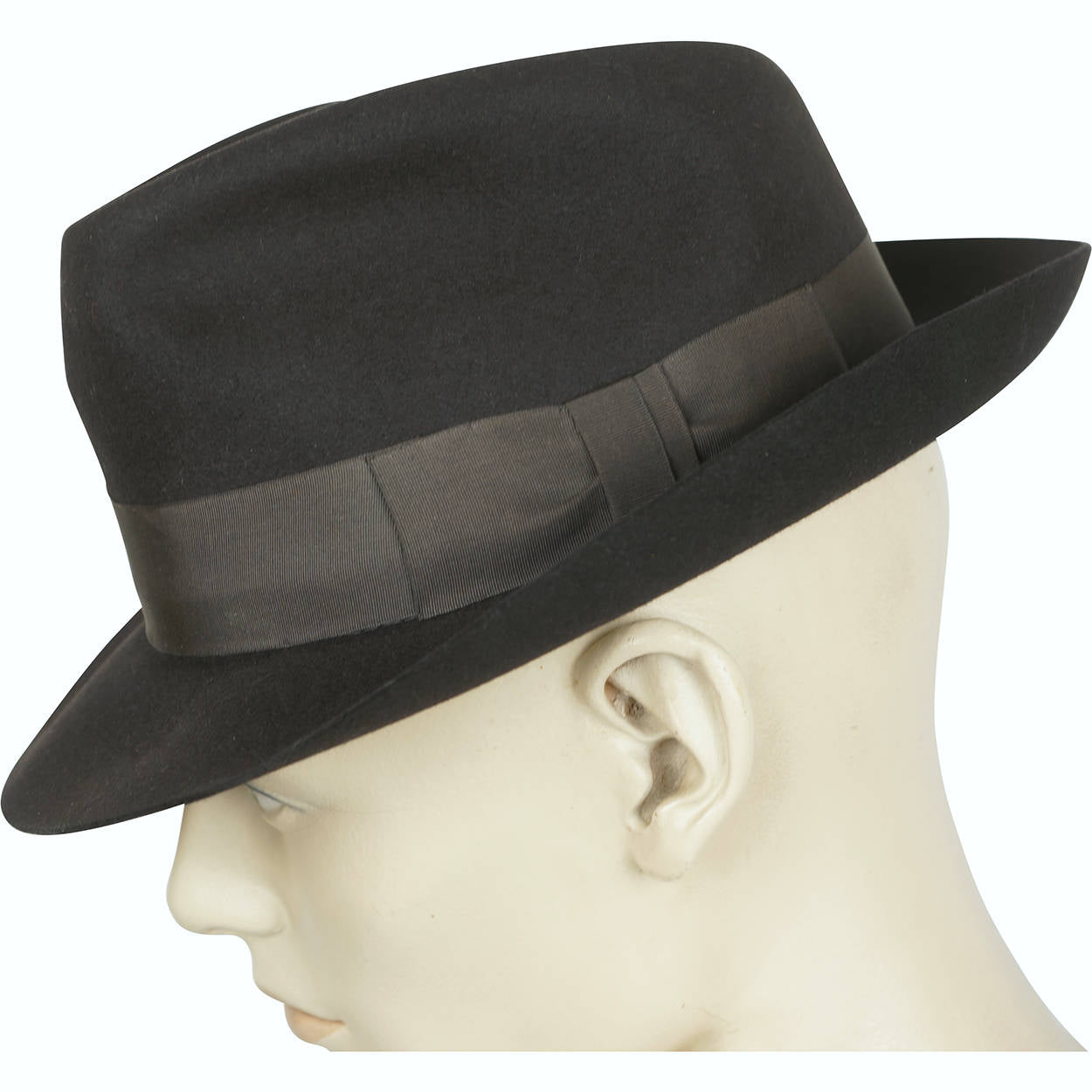 Vintage 1950s Mens Fedora Hat Mossant France Sools Paris Fur Felt Size M 7 1/8 - Poppy's Vintage Clothing