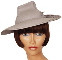 SOLD Vintage 1940s Womens Fedora Gray Felt Hat by Spencer Ladies Size M - Poppy's Vintage Clothing