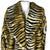 Vintage 1980s Faux Fur Coat Tiger Pattern Made in France L