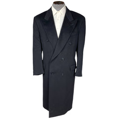 Loro Piana Wool Overcoat Urbis Italy Mens Black Coat Sz M
