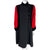 Vintage 1980s Valentino Wool Coat Black & Red Ladies Size 6