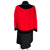 Vintage 1980s Valentino Wool Coat Black & Red Ladies Size 6