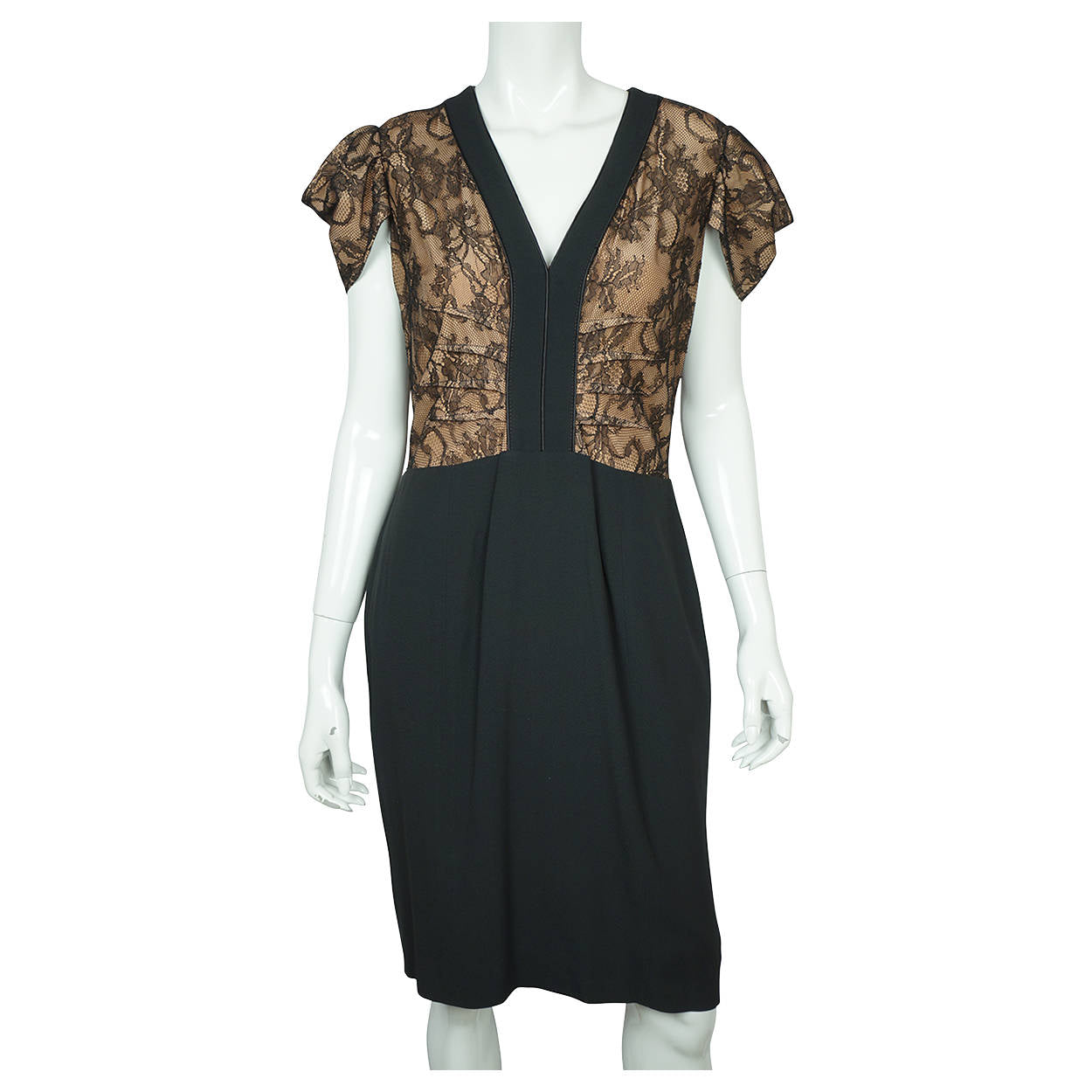 Red Valentino Dress Black Crepe with Lace Size L US 12 Italian 46 – Poppy's Vintage Clothing Red Valentino Dress Black Crepe with Lace Size L US 12 Italian 46 – Poppy's Vintage Clothing