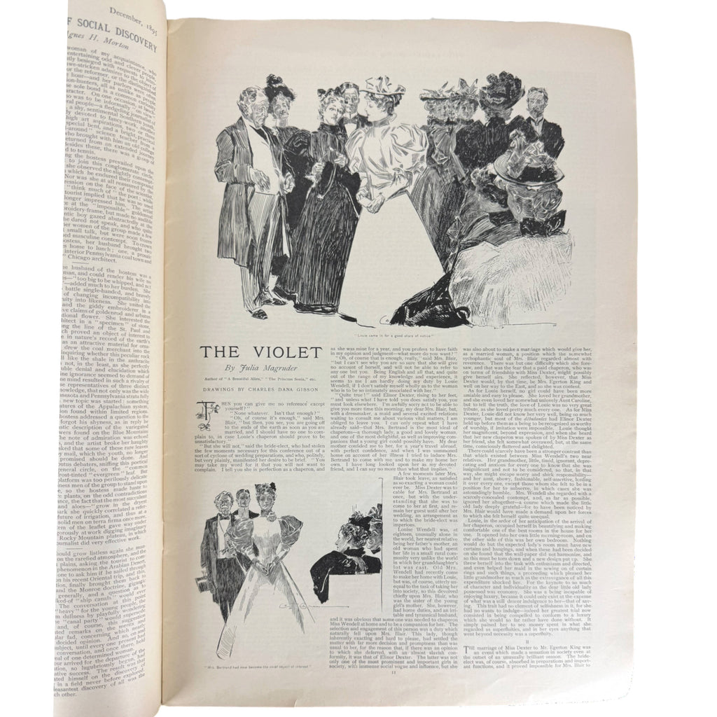 Antique 1895 Ladies' Home Journal Christmas Magazine Victorian Fashion Ads Kate Greenaway Rudyard Kipling