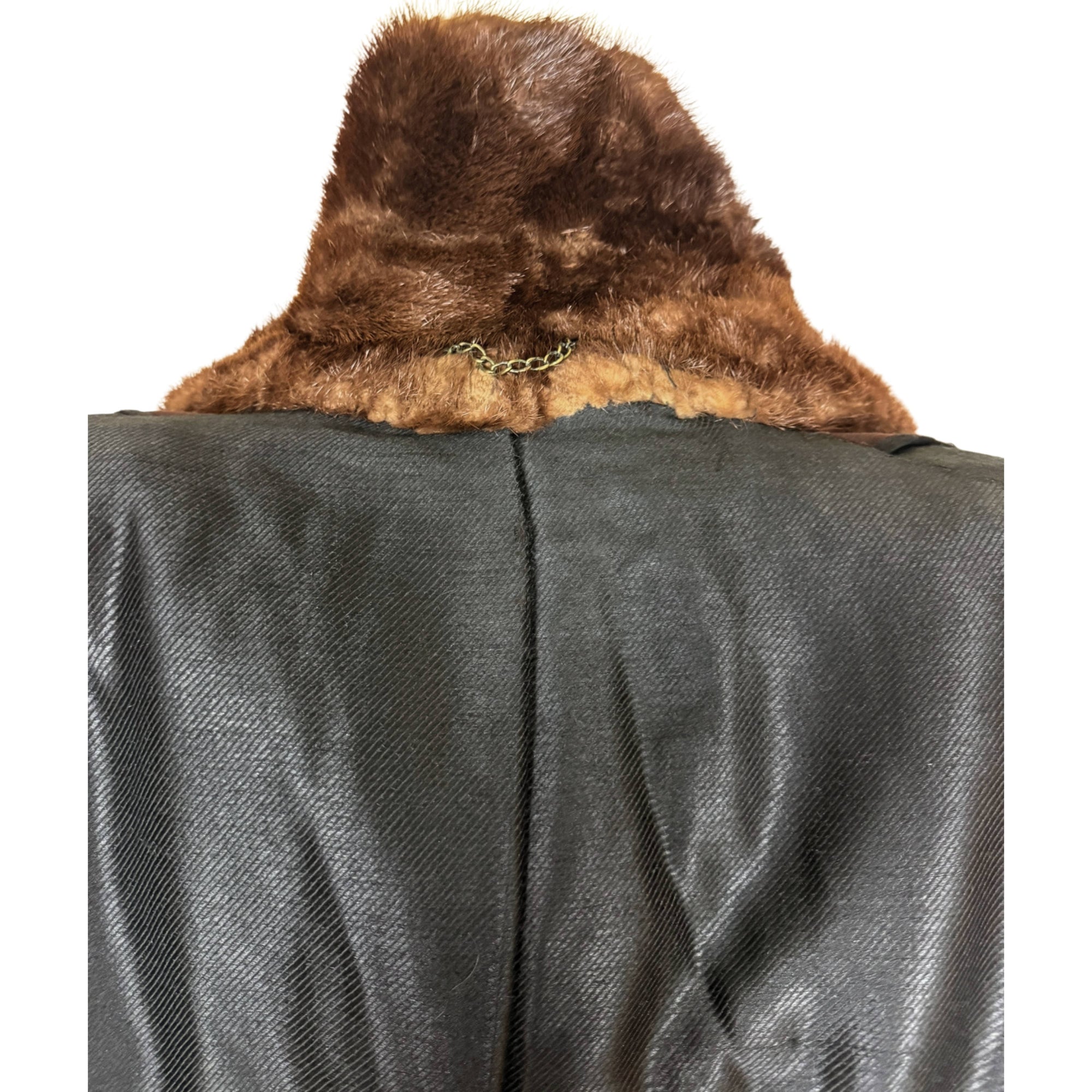 Antique Edwardian Mens Winter Coat Melton Wool Overcoat Sz M