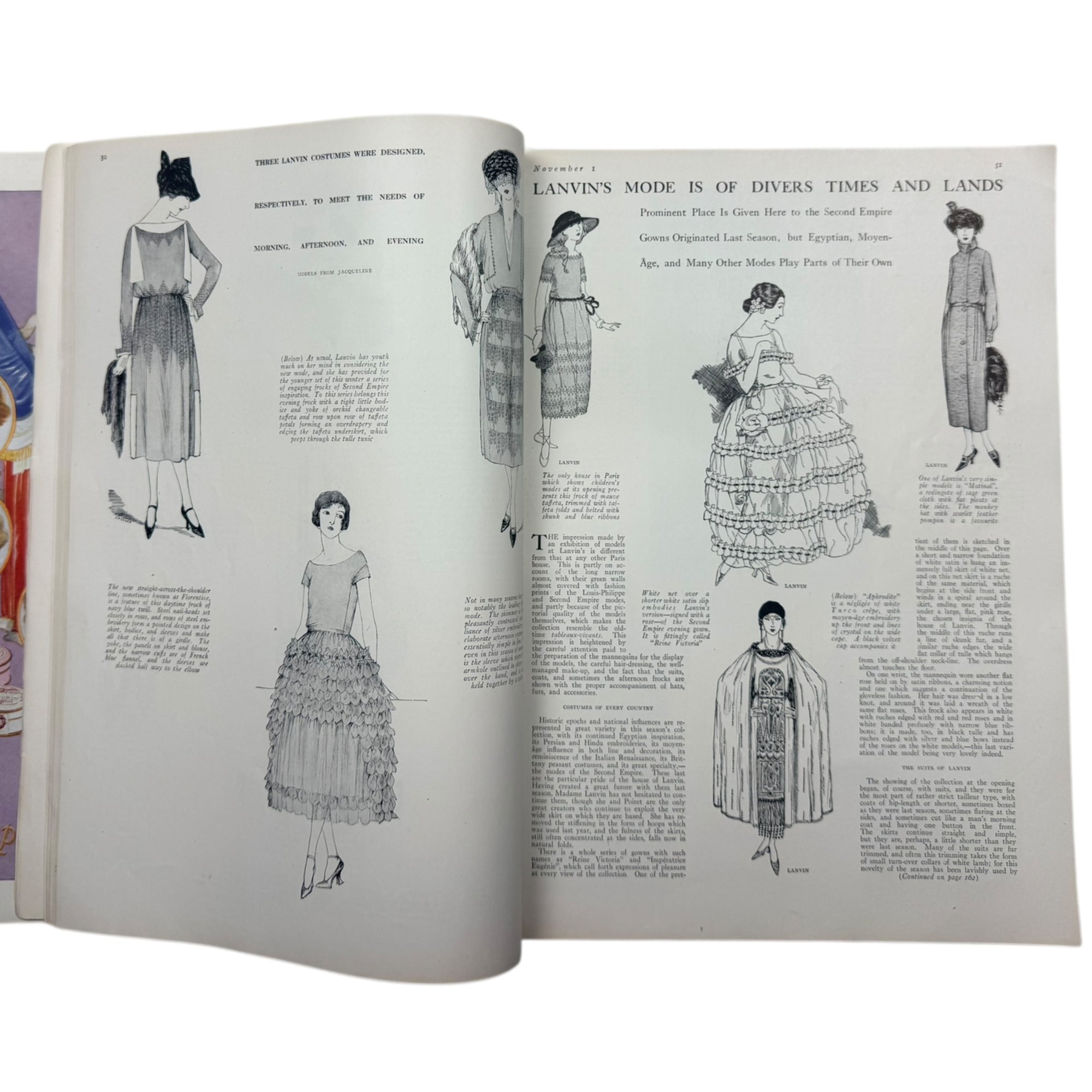 Vintage 1920 Vogue Magazine November 1 Winter Fashions Issue