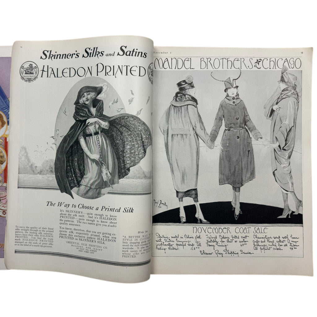Vintage 1920 Vogue Magazine November 1 Winter Fashions Issue