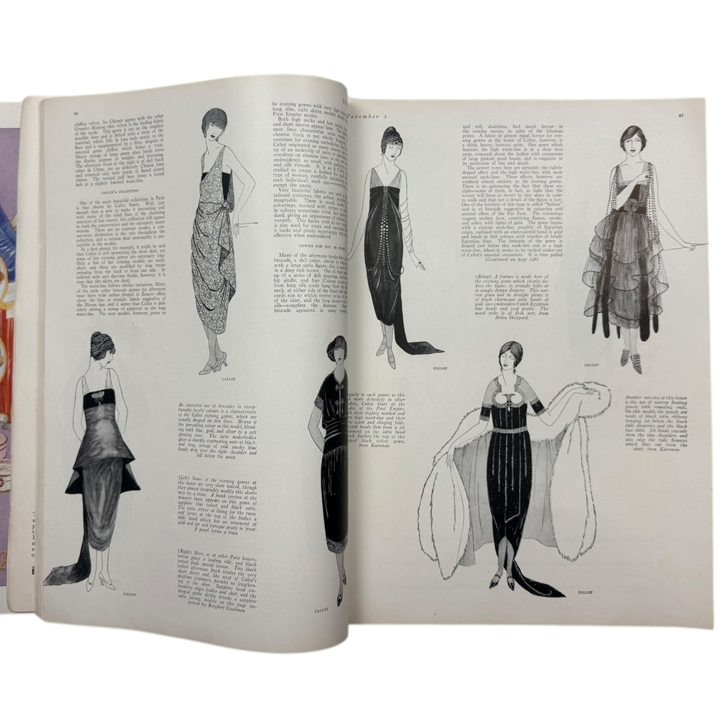 Vintage 1920 Vogue Magazine November 1 Winter Fashions Issue