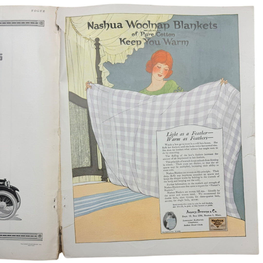 Vintage 1920 Vogue Magazine November 1 Winter Fashions Issue