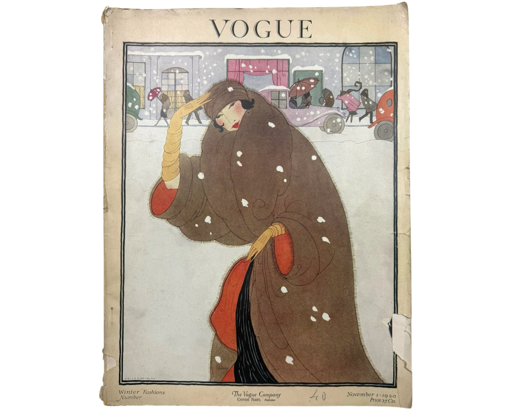 Vintage 1920 Vogue Magazine November 1 Winter Fashions Issue