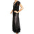 Vintage 1920s Evening Gown Black Panne Velvet Formal Dress M