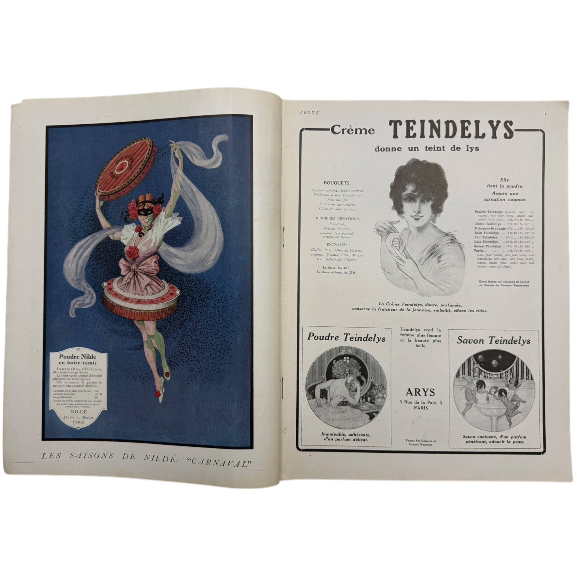 Vintage 1921 Vogue France February Issue Incomplete George W. Plank Cover