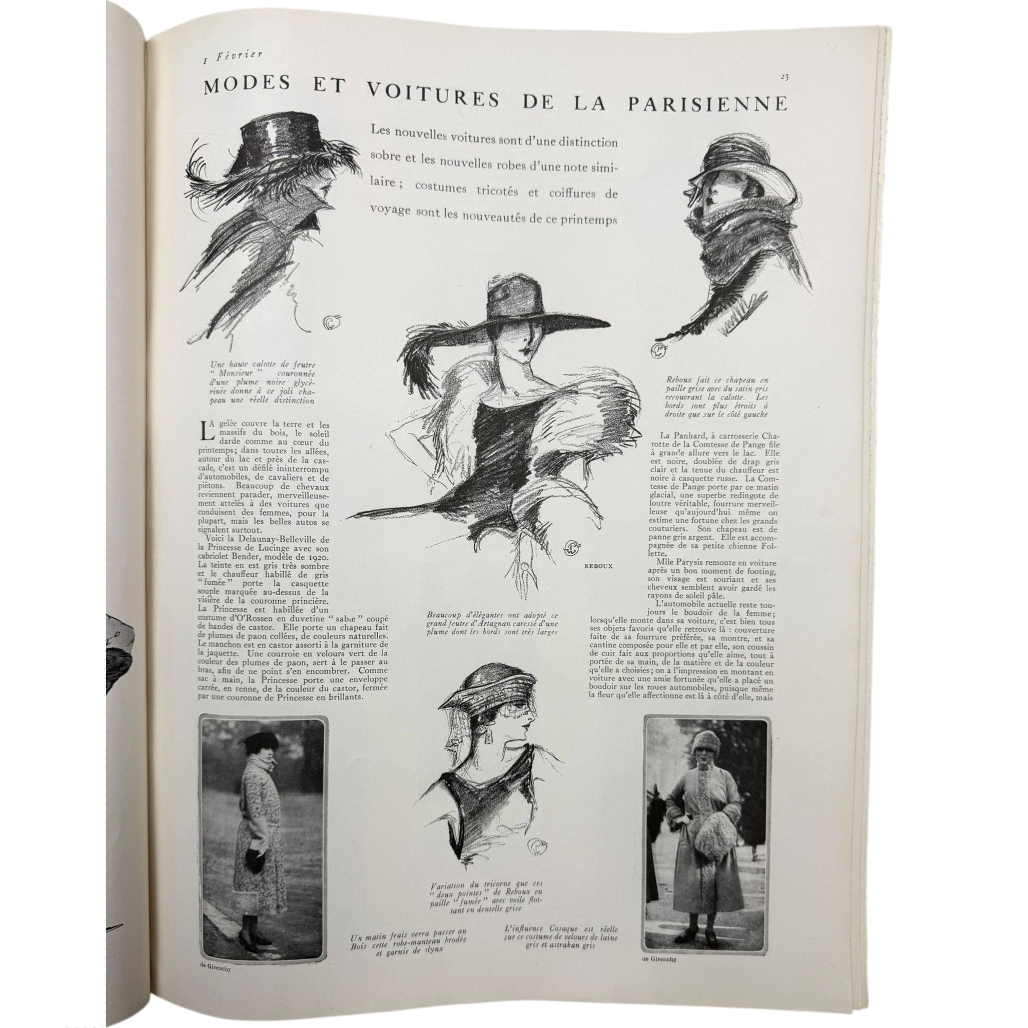 Vintage 1921 Vogue France February Issue Incomplete George W. Plank Cover