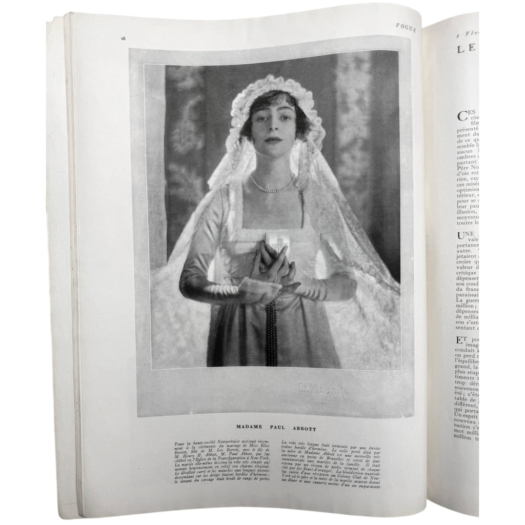 Vintage 1921 Vogue France February Issue Incomplete George W. Plank Cover