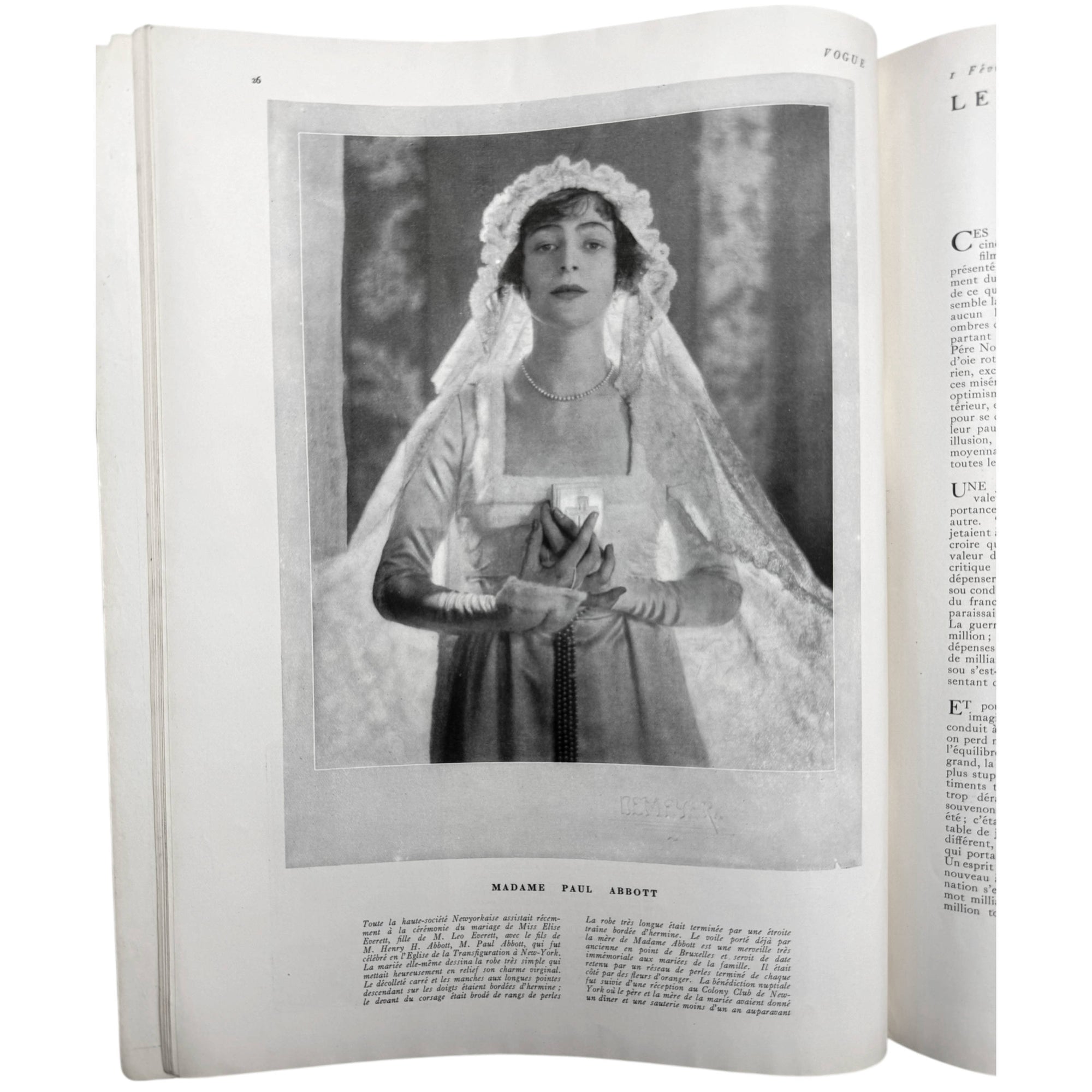 Vintage 1921 Vogue France February Issue Incomplete George W. Plank Cover