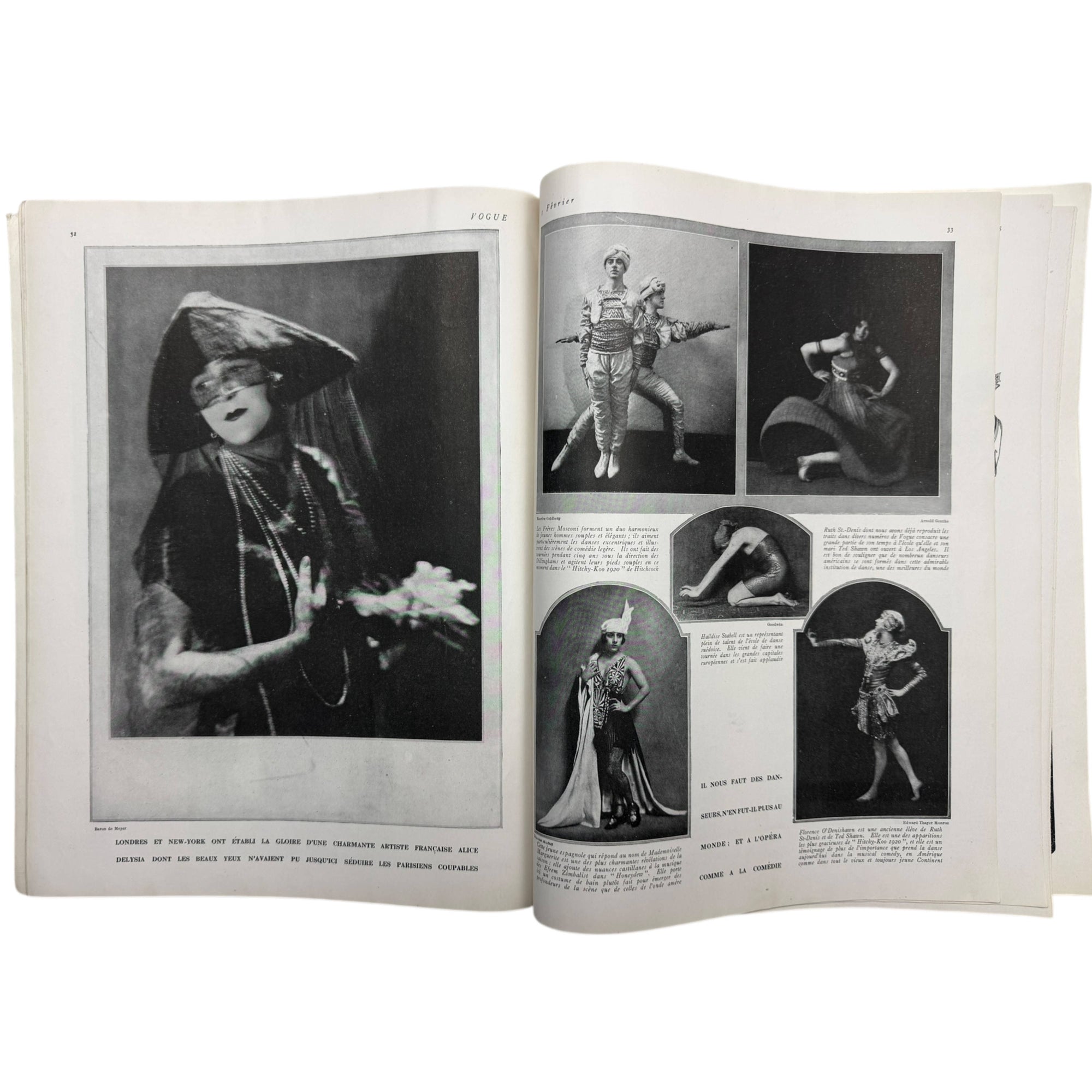 Vintage 1921 Vogue France February Issue Incomplete George W. Plank Cover