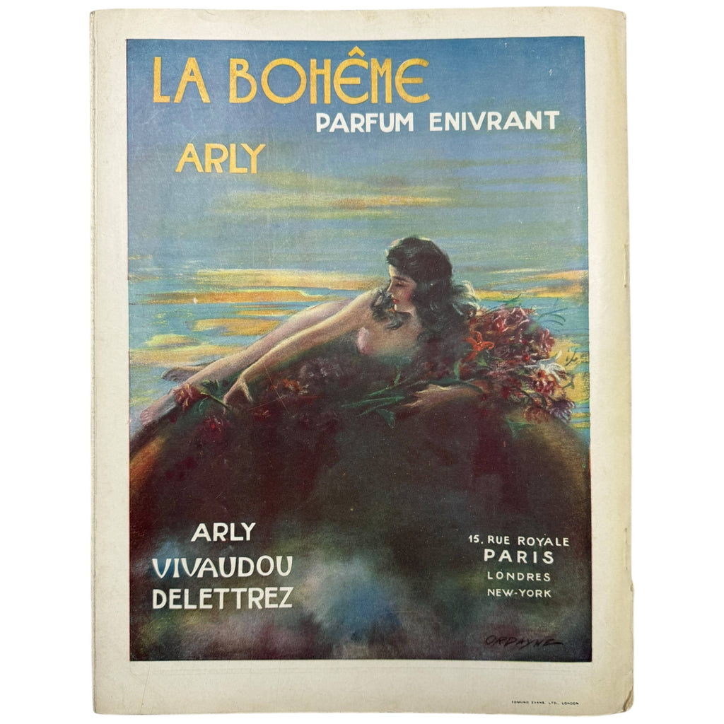 Vintage 1921 Vogue France February Issue Incomplete George W. Plank Cover