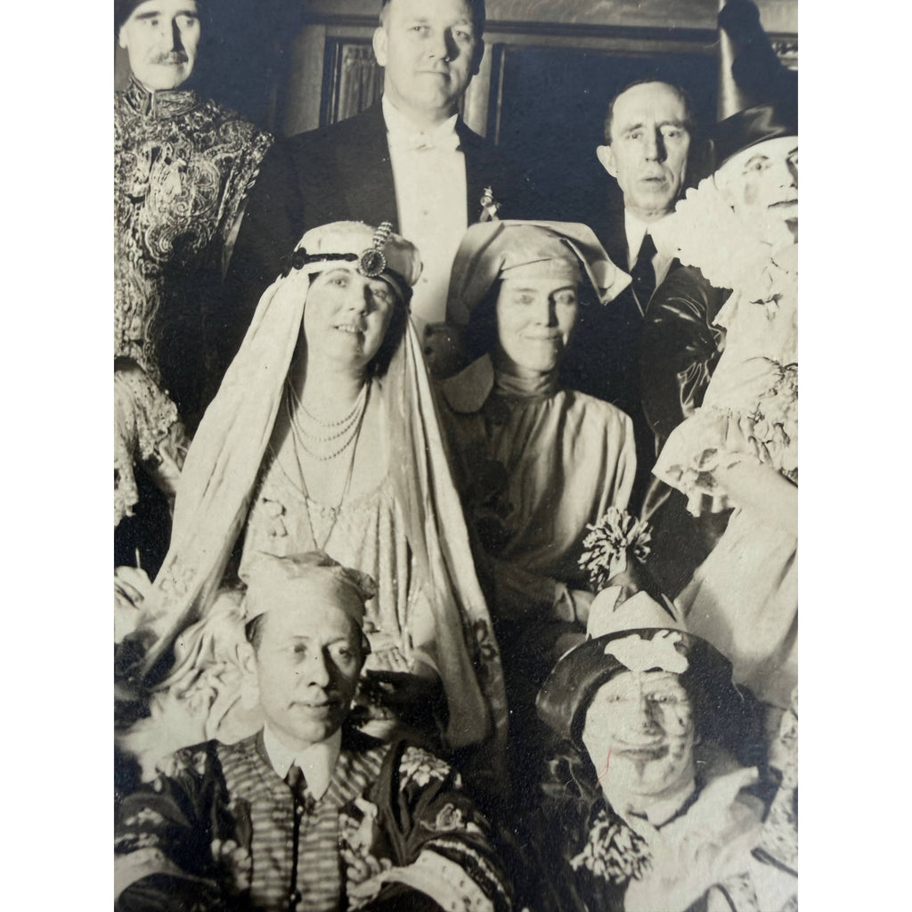 Costumed guests at James A Bailey Estate Mount Vernon Halloween party 1927