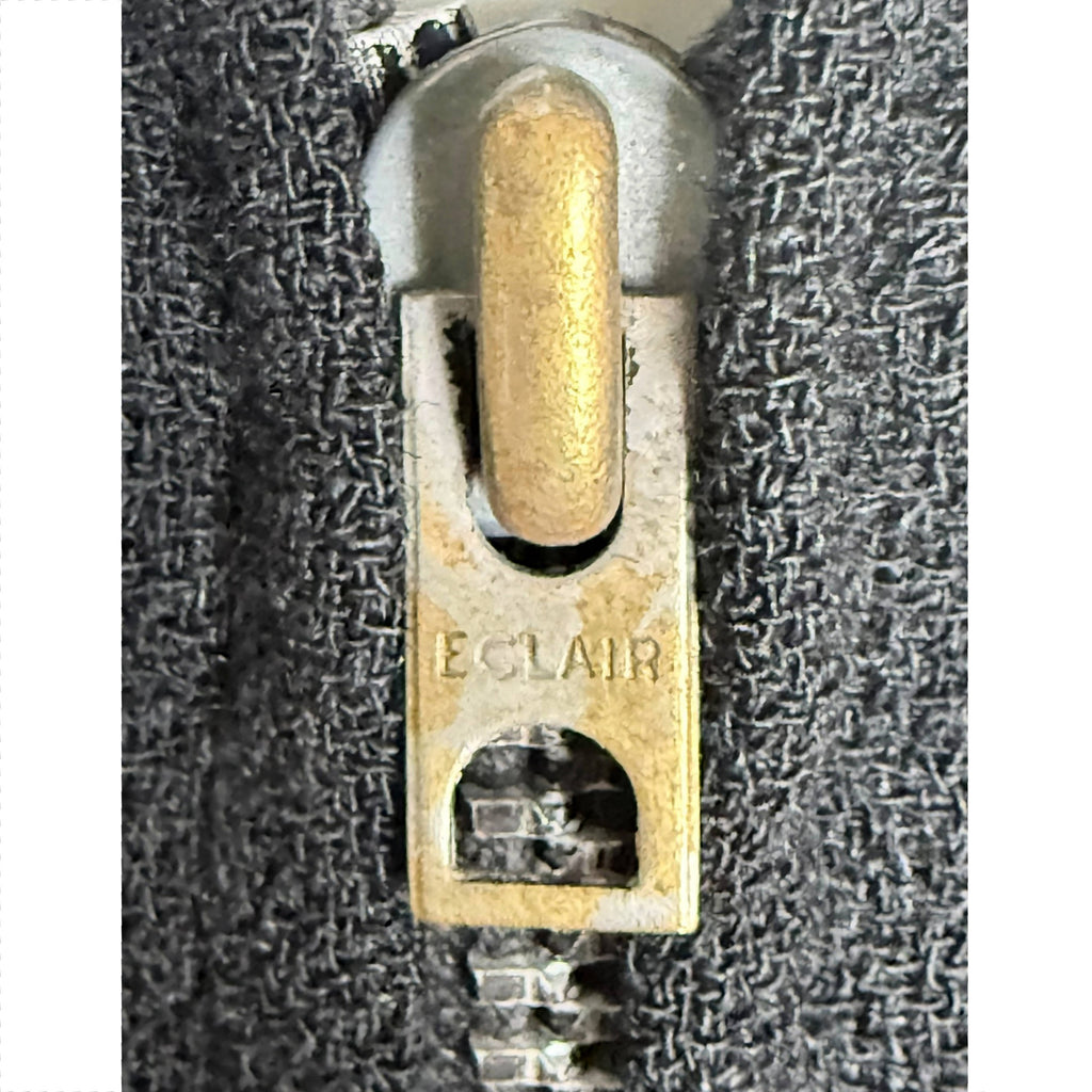 Vintage 1930s Day Dress Black Wool Crepe Size M