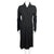 Vintage 1930s Day Dress Black Wool Crepe Size M