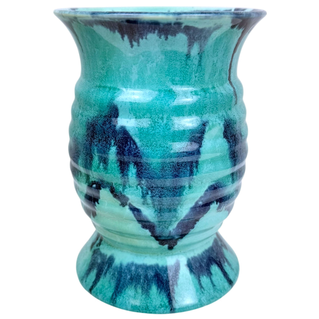 Art Deco 1930s Goebel Pottery Vase Rare Drip Glaze 7” Tall