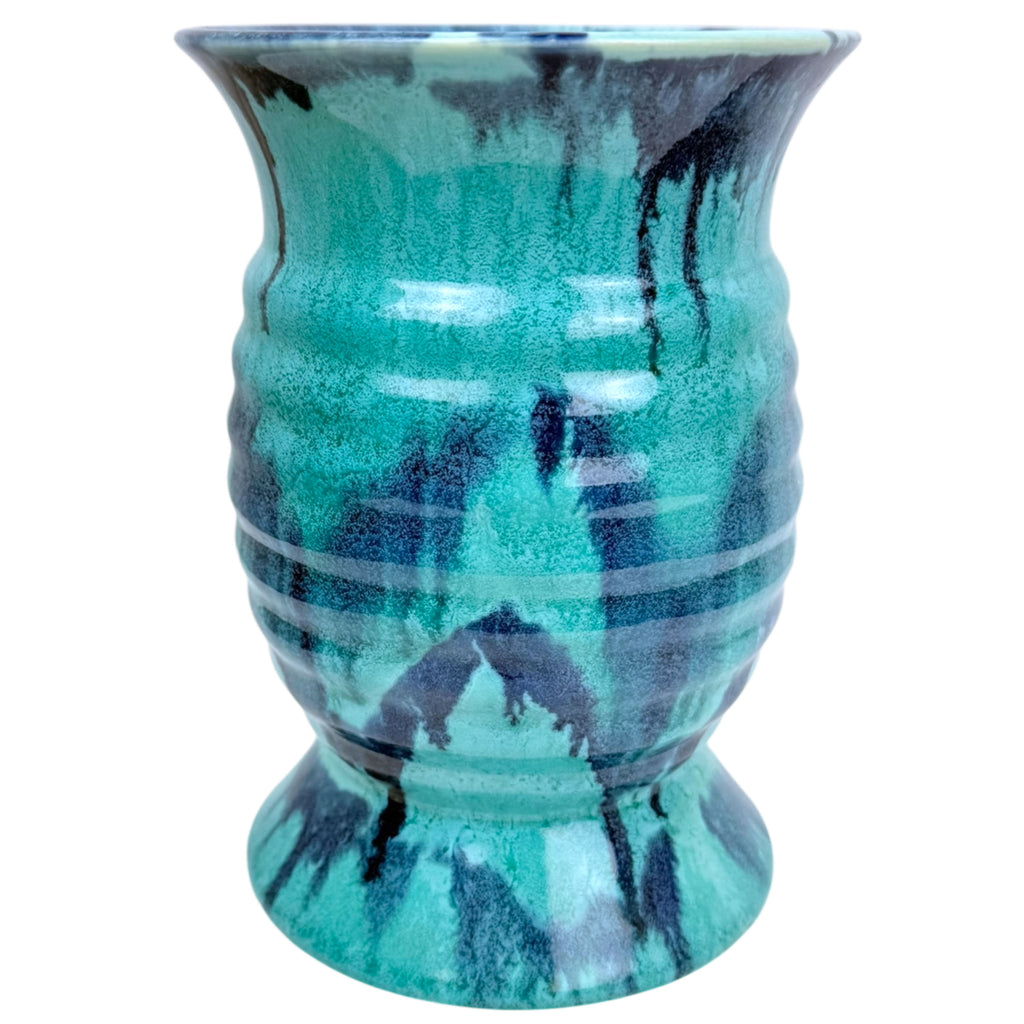 Art Deco 1930s Goebel Pottery Vase Rare Drip Glaze 7” Tall