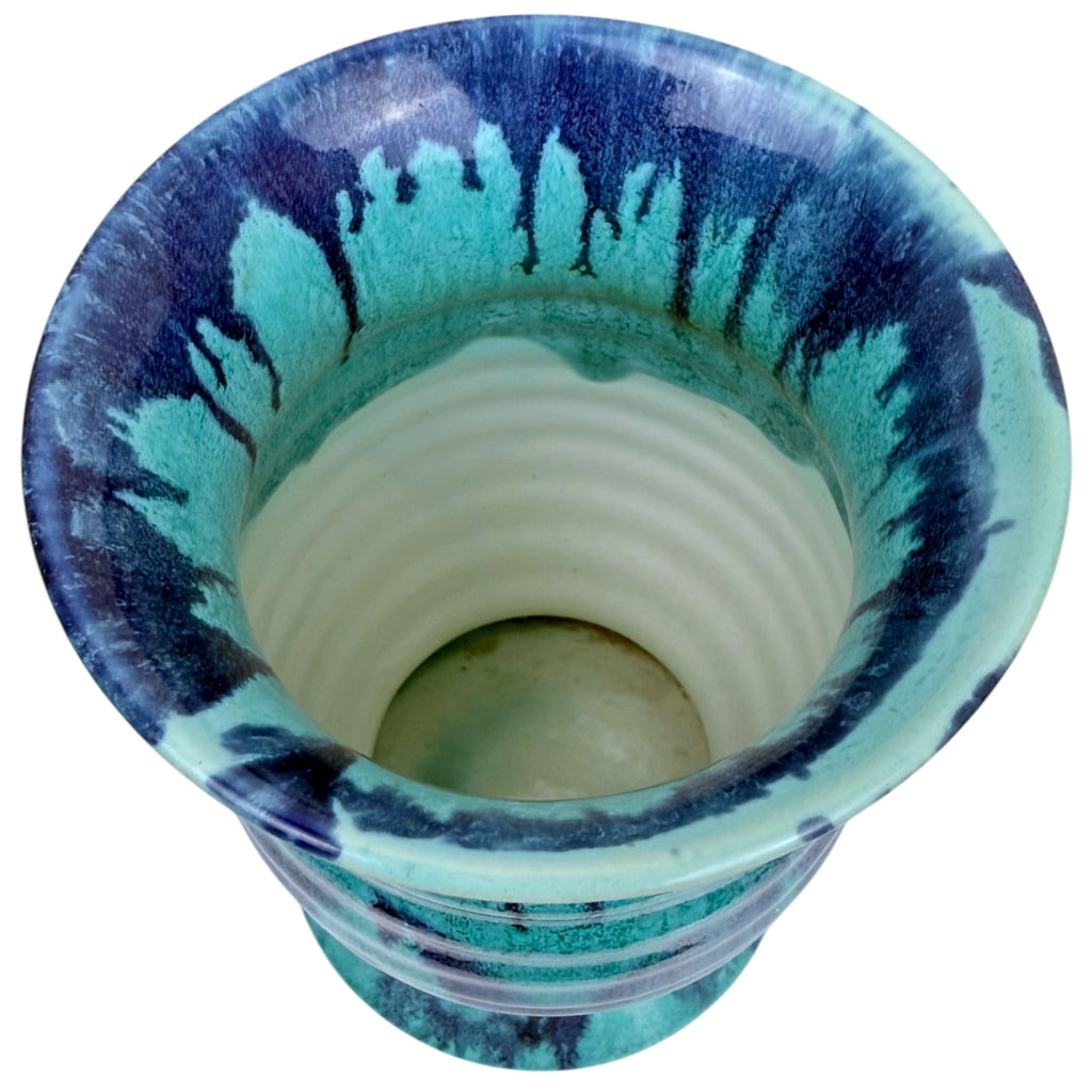 Art Deco 1930s Goebel Pottery Vase Rare Drip Glaze 7” Tall