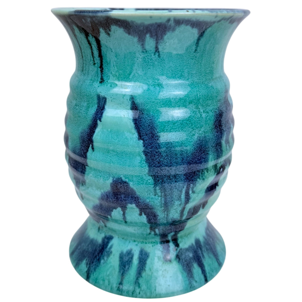 Art Deco 1930s Goebel Pottery Vase Rare Drip Glaze 7” Tall