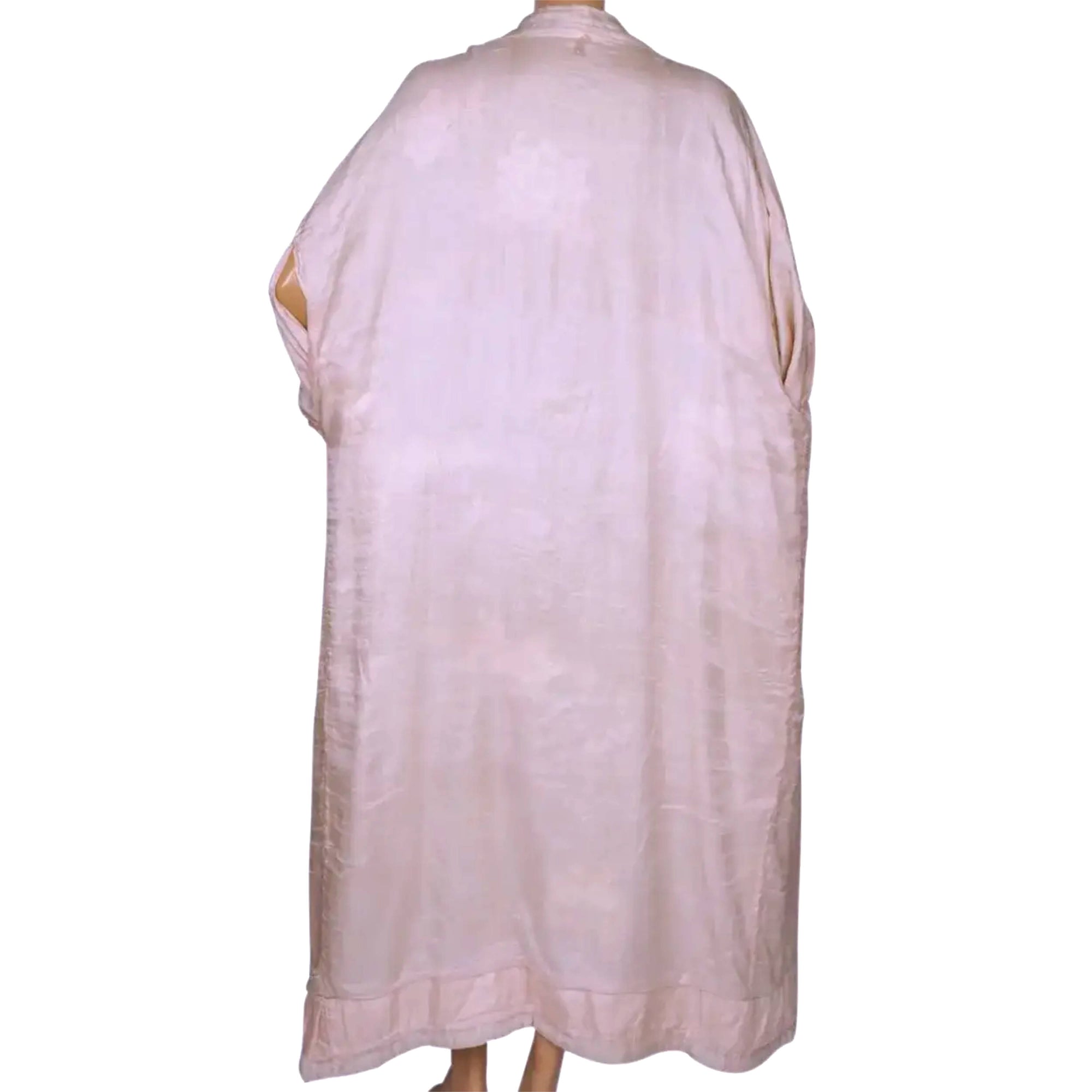 Vintage Japanese Silk Kimono Floral Embroidery Robe Size M L