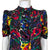 Vintage 1930s Day Dress Floral Printed Silk Size M