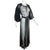Vintage 1930s Evening Dress Black Silk Chiffon w Chain Belt