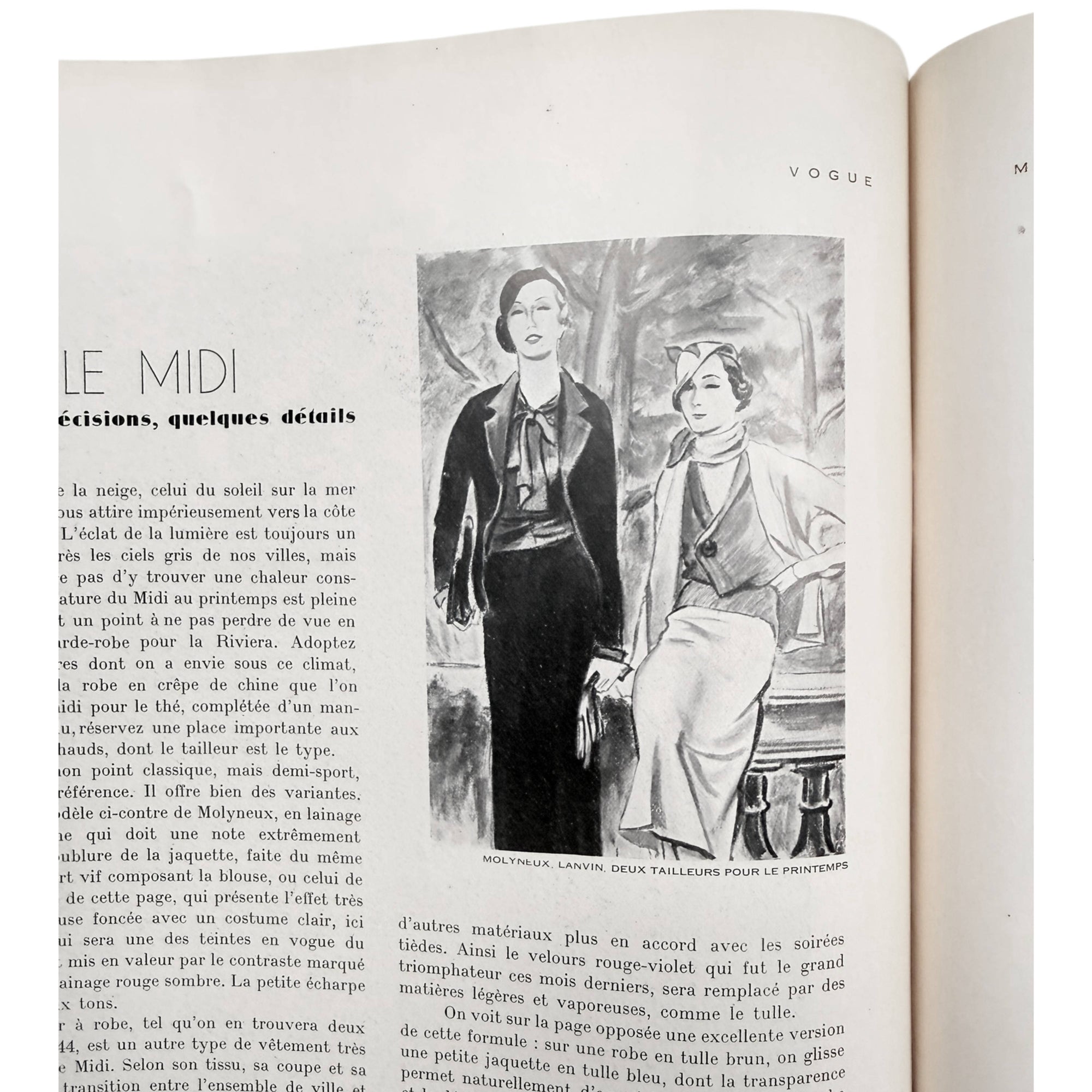 Vintage 1933 Vogue France Magazine March Spring Fashions Issue Eduardo Garcia Benito Cover